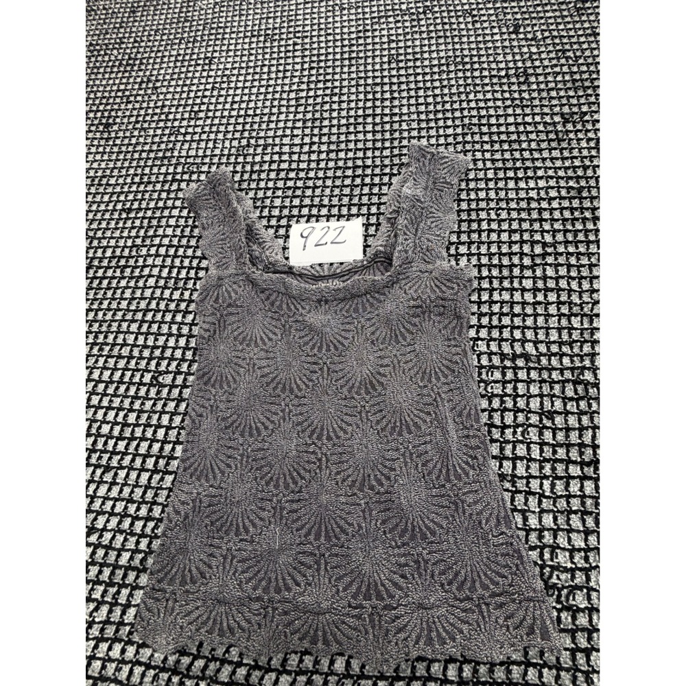 Intimately Free People Tank Top Womens XS/S Gray Textured Sunburst